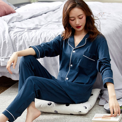 Women 100% Cotton Pajamas Winter Pink Bedroom Sleepwear PJ for Ladies Pijamas Mujer Dormir Home Clothes Pure Cotton Pyjama Femme