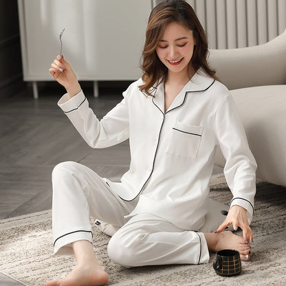 Women 100% Cotton Pajamas Winter Pink Bedroom Sleepwear PJ for Ladies Pijamas Mujer Dormir Home Clothes Pure Cotton Pyjama Femme